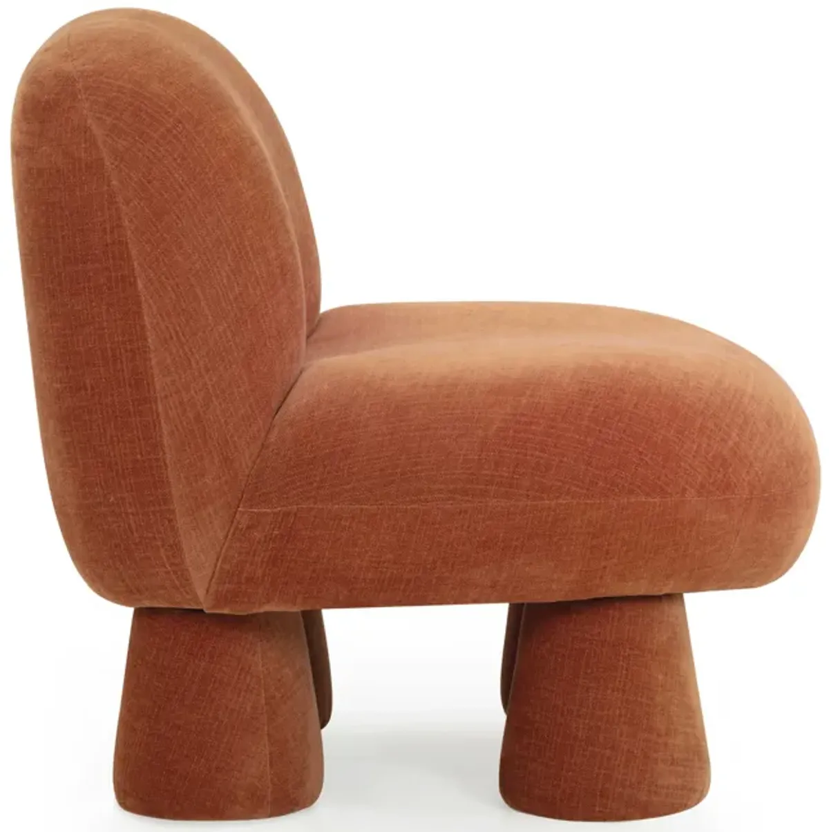 Stomp Rust Upcycled Chenille Accent Chair