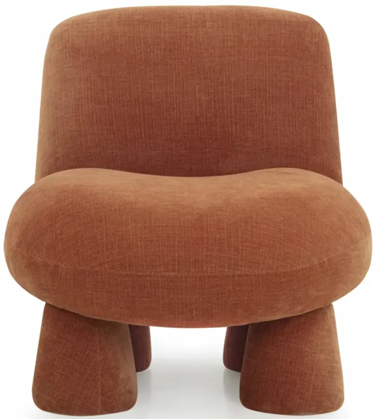 Stomp Rust Upcycled Chenille Accent Chair