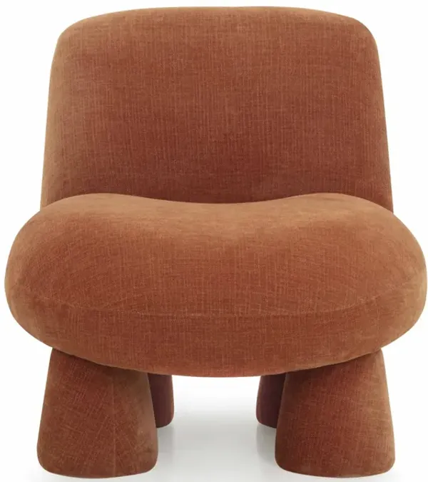 Stomp Rust Upcycled Chenille Accent Chair