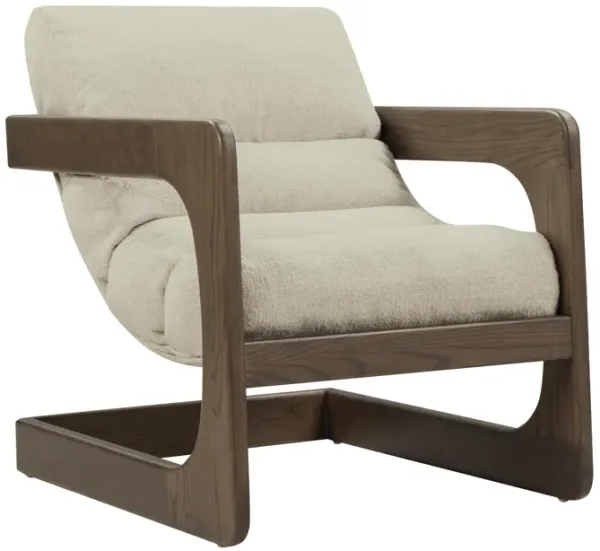 Palma Cream Textured Weave Accent Chair