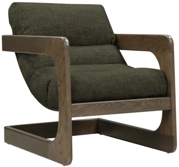 Palma Forest Green Textured Weave Accent Chair