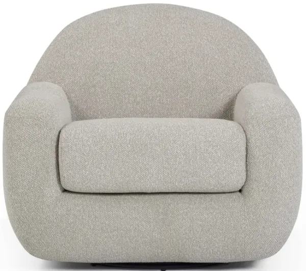Tiago Warm Grey Boucle Swivel Chair