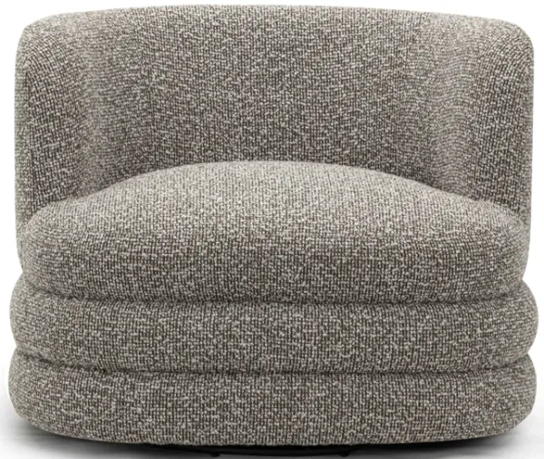 Astor Heathered Grey Boucle Swivel Hotel Lounge Chair