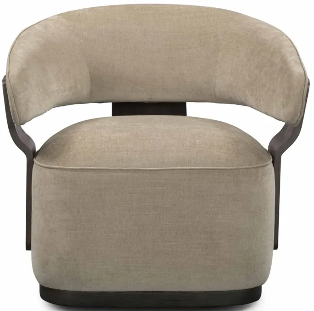 Madison Linen Chenille Swivel Accent Chair in Stone