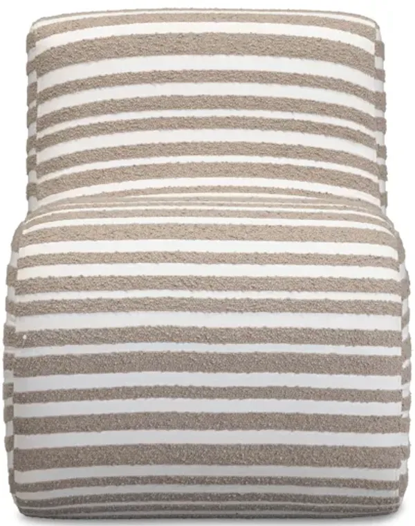 Senna Taupe Jacquard Organic Stripes Accent Chair