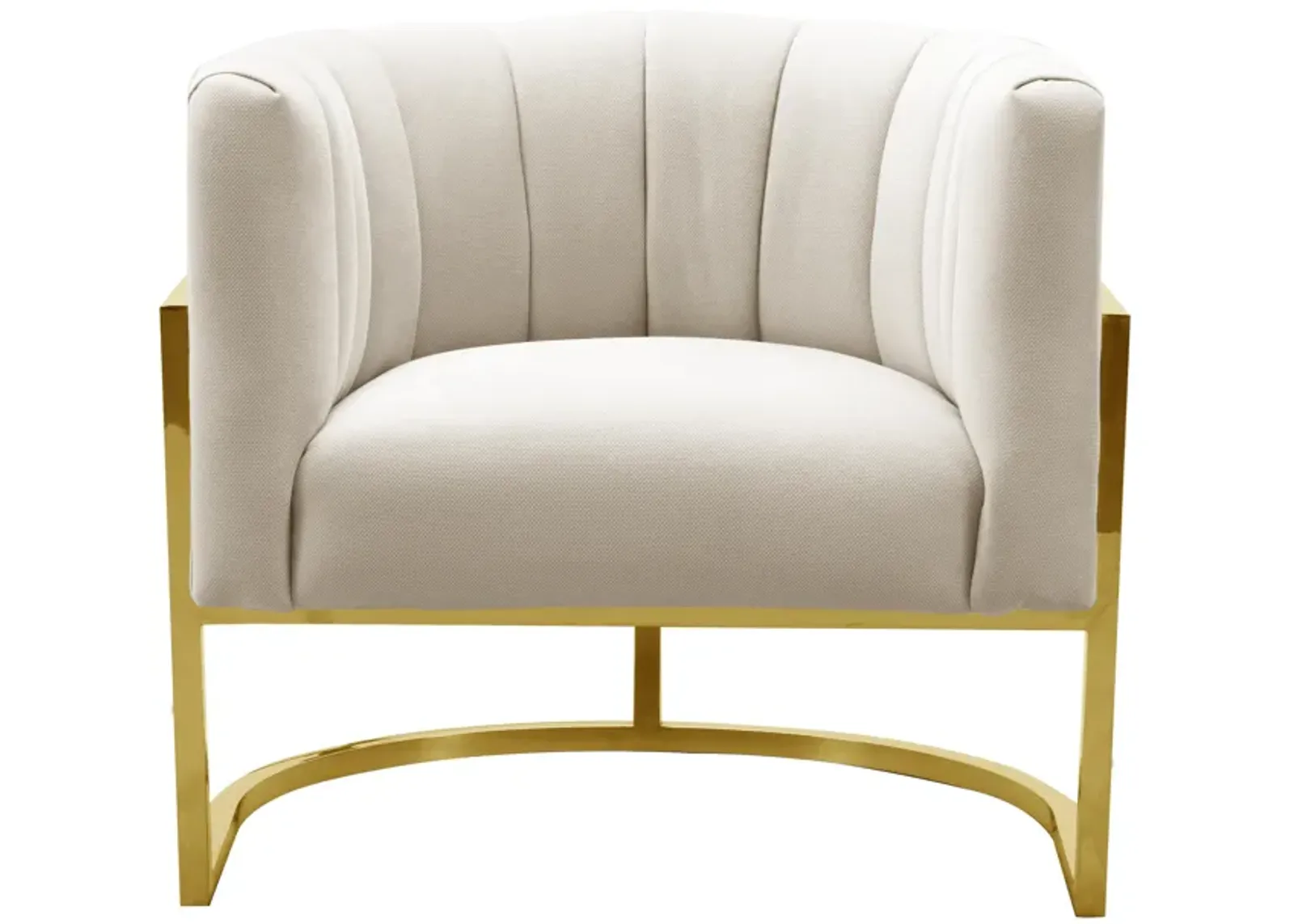 Magnolia Spotted Cream Chair with Gold