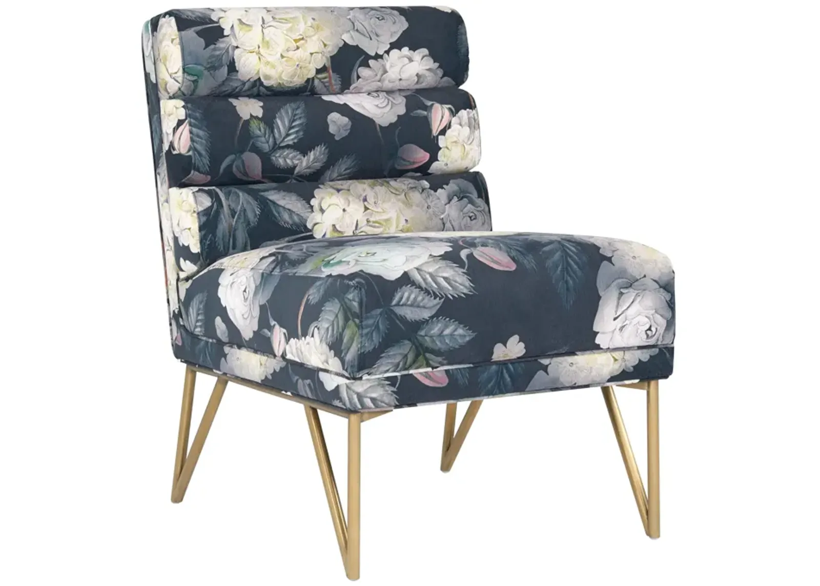 Kelly Floral Velvet Chair