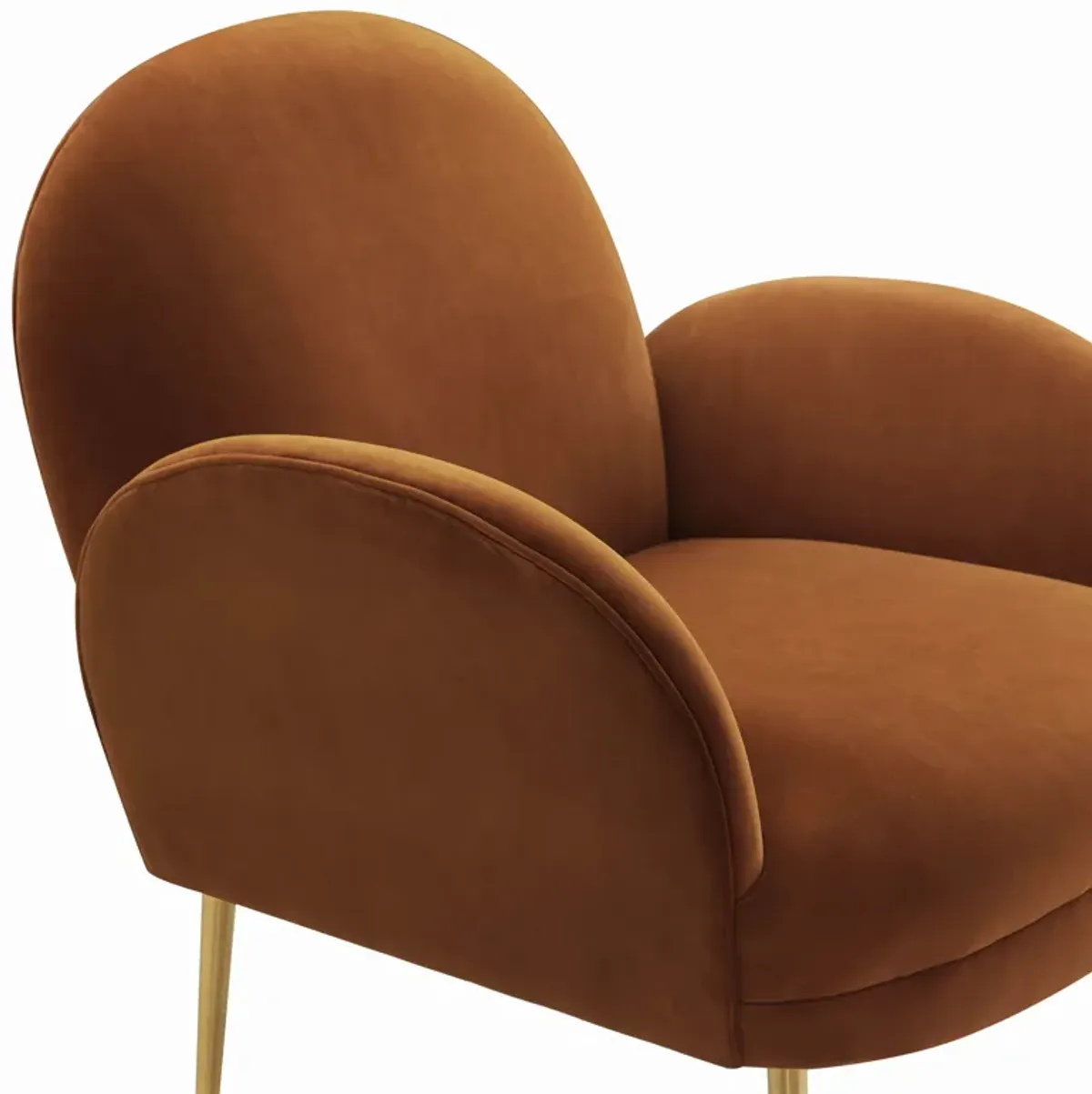 Gwen Cognac Velvet Chair