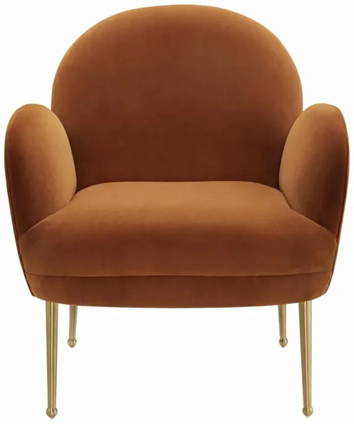 Gwen Cognac Velvet Chair