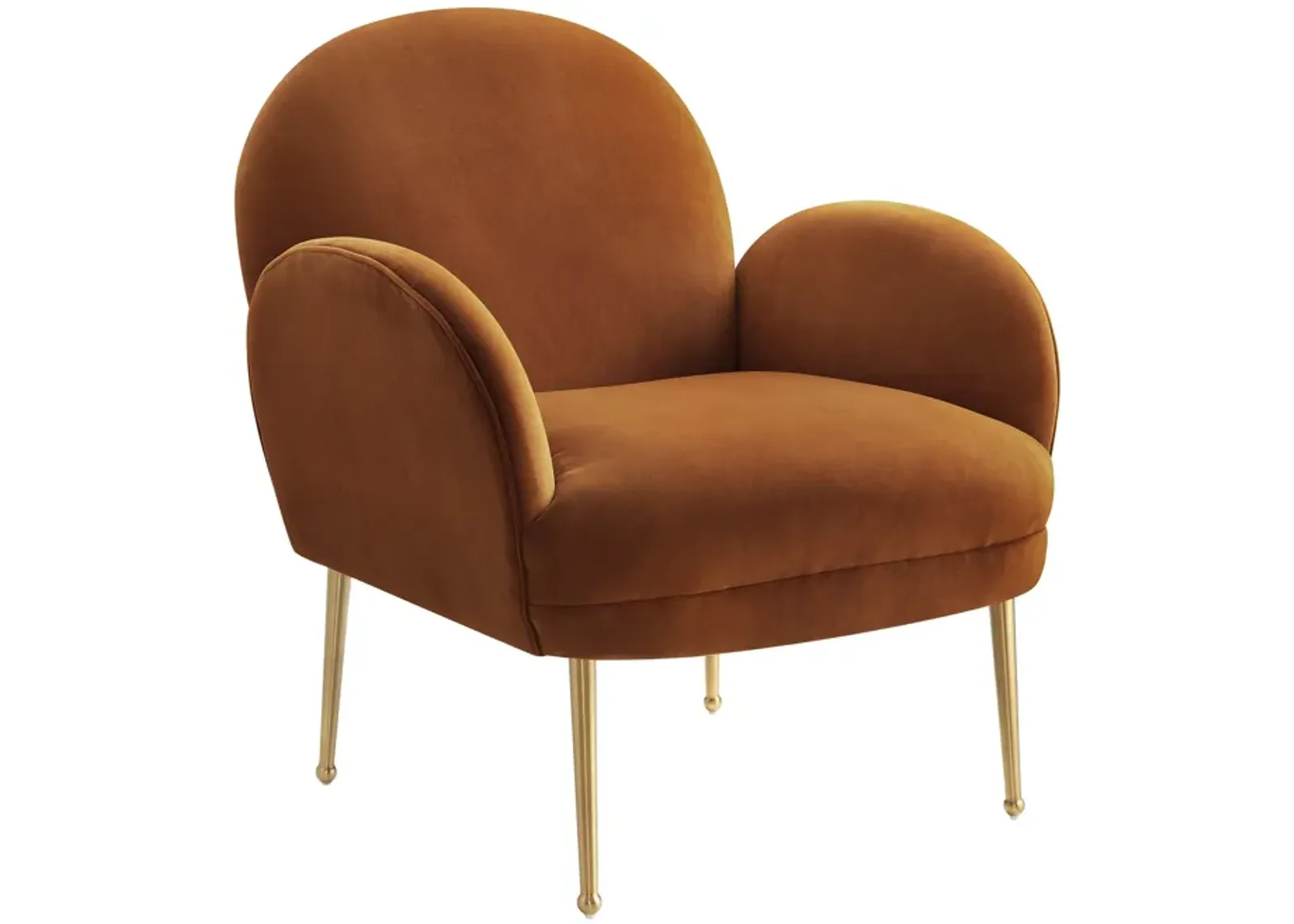 Gwen Cognac Velvet Chair