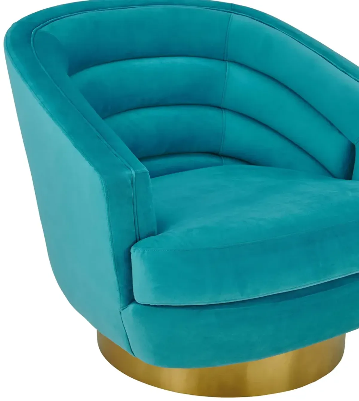 Canyon Blue Velvet Swivel Chair