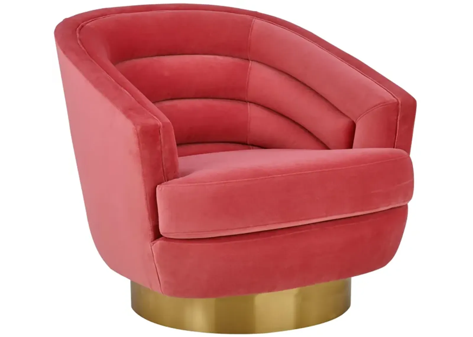 Canyon Hot Pink Velvet Swivel Chair