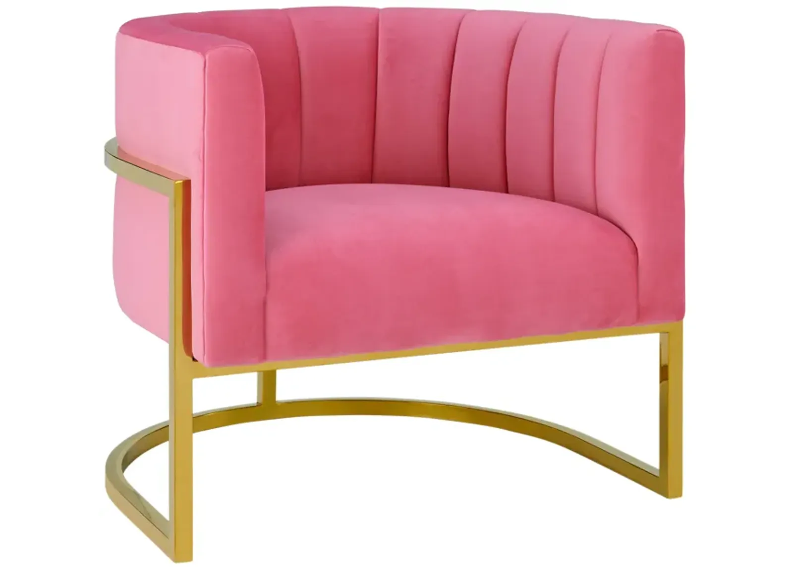 Magnolia Rose Pink Velvet Chair