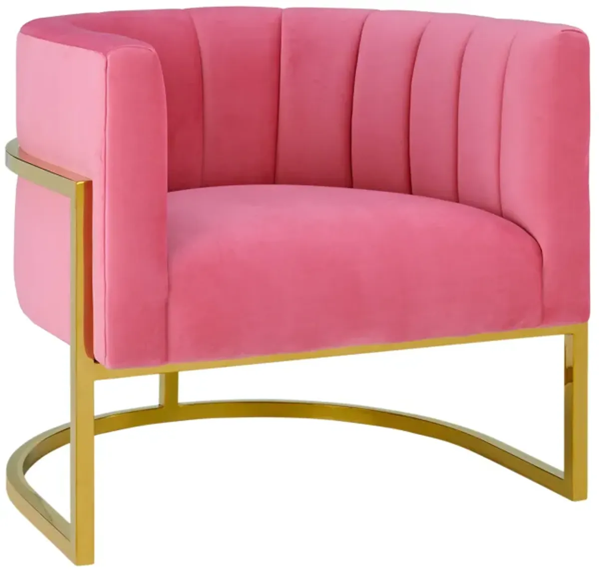 Magnolia Rose Pink Velvet Chair