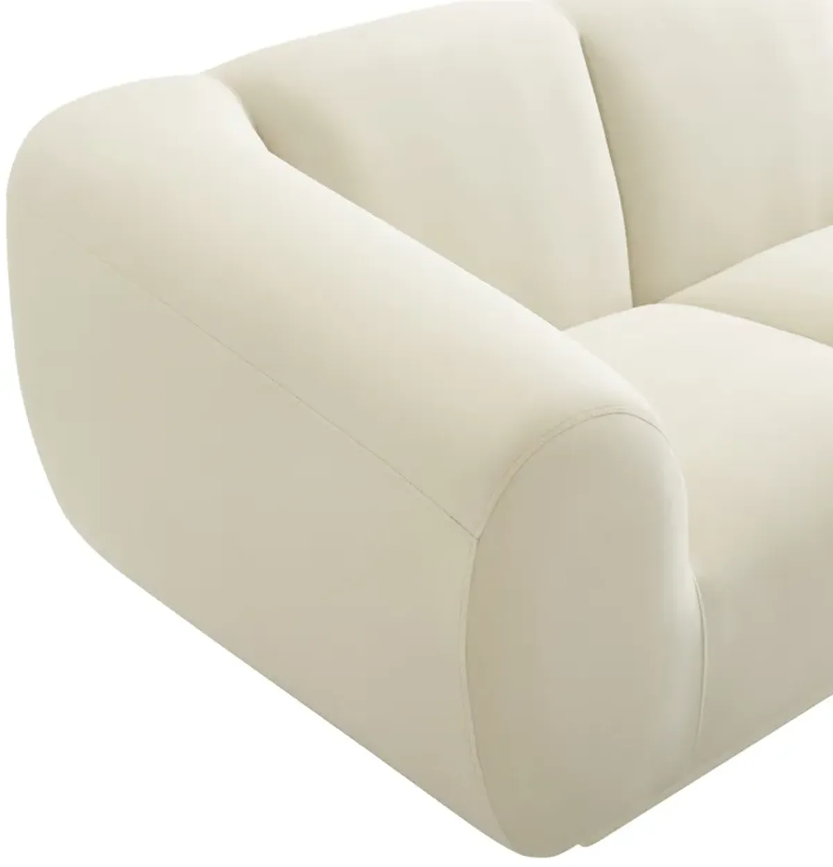 Emmet Cream Velvet Sofa