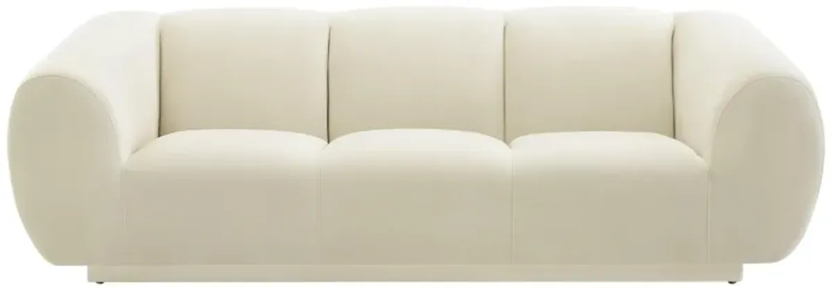 Emmet Cream Velvet Sofa