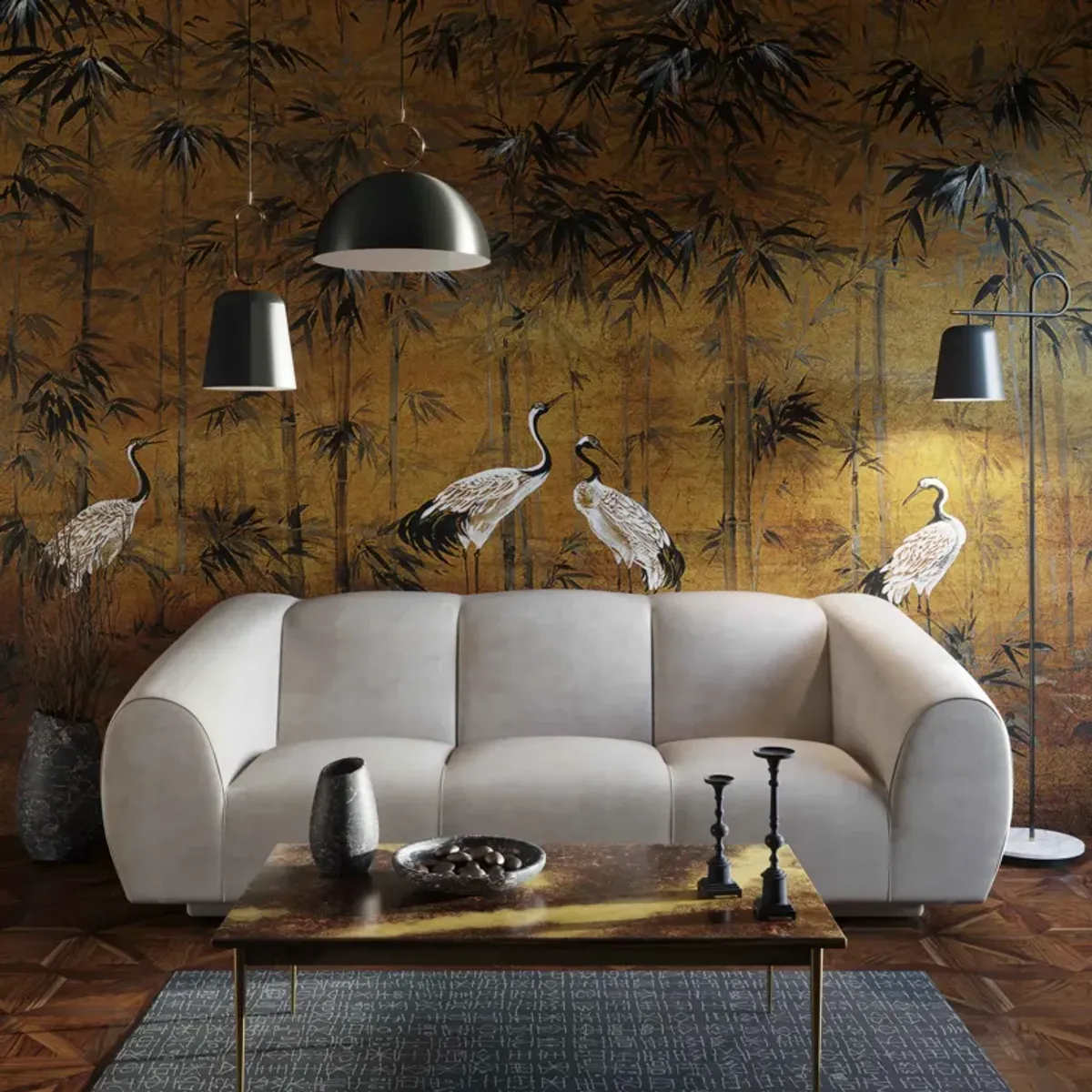 Emmet Cream Velvet Sofa