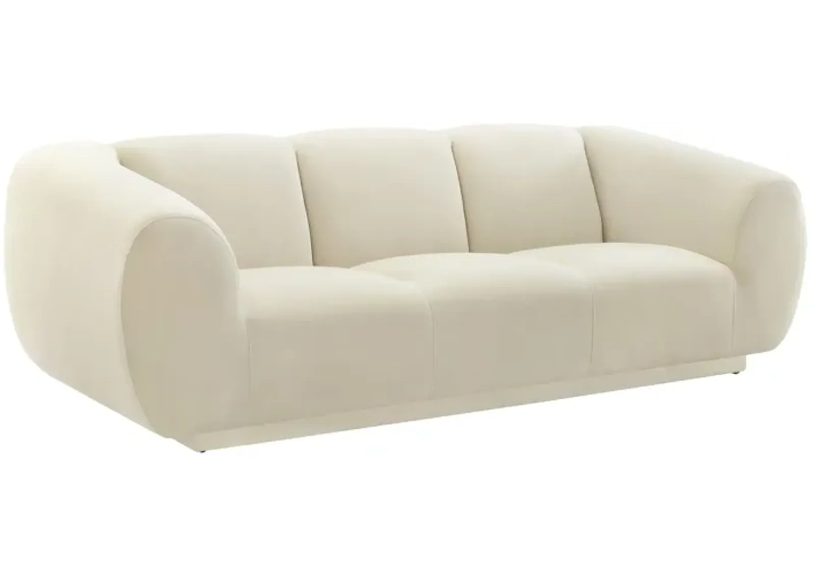 Emmet Cream Velvet Sofa