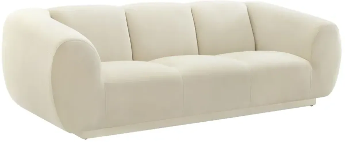 Emmet Cream Velvet Sofa