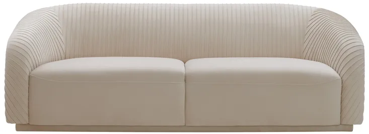 Yara 90.6" Pleated Performance Velvet Sofa
