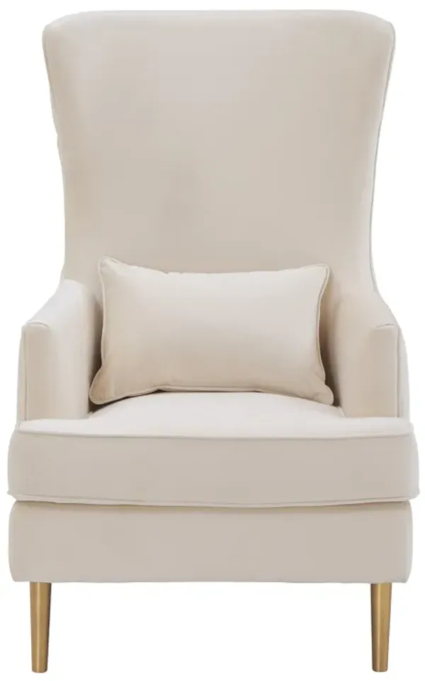 Alina Cream Tall Tufted Back Chair