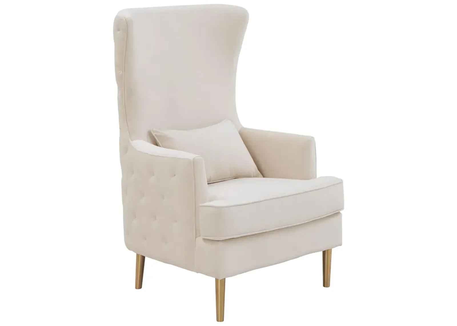 Alina Cream Tall Tufted Back Chair