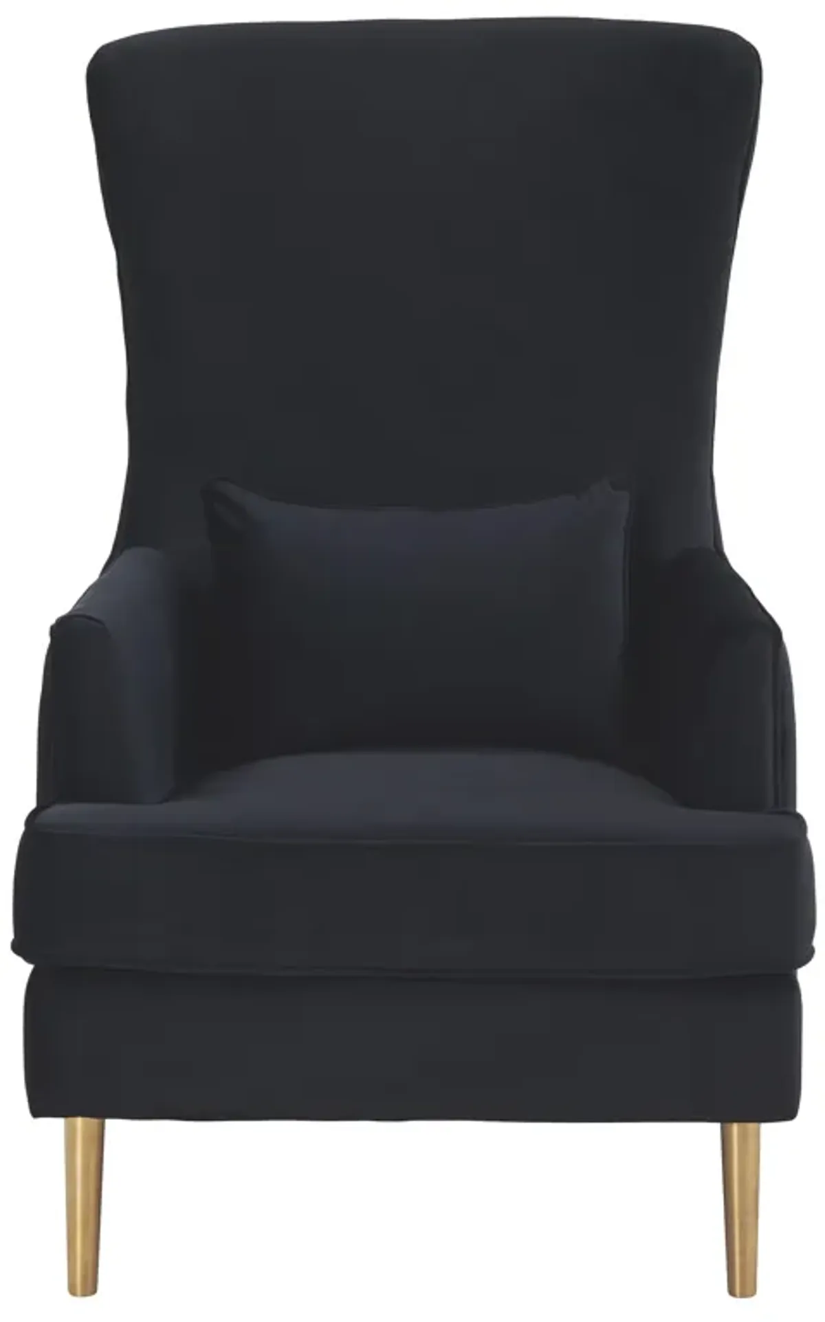 Alina Black Tall Tufted Back Chair