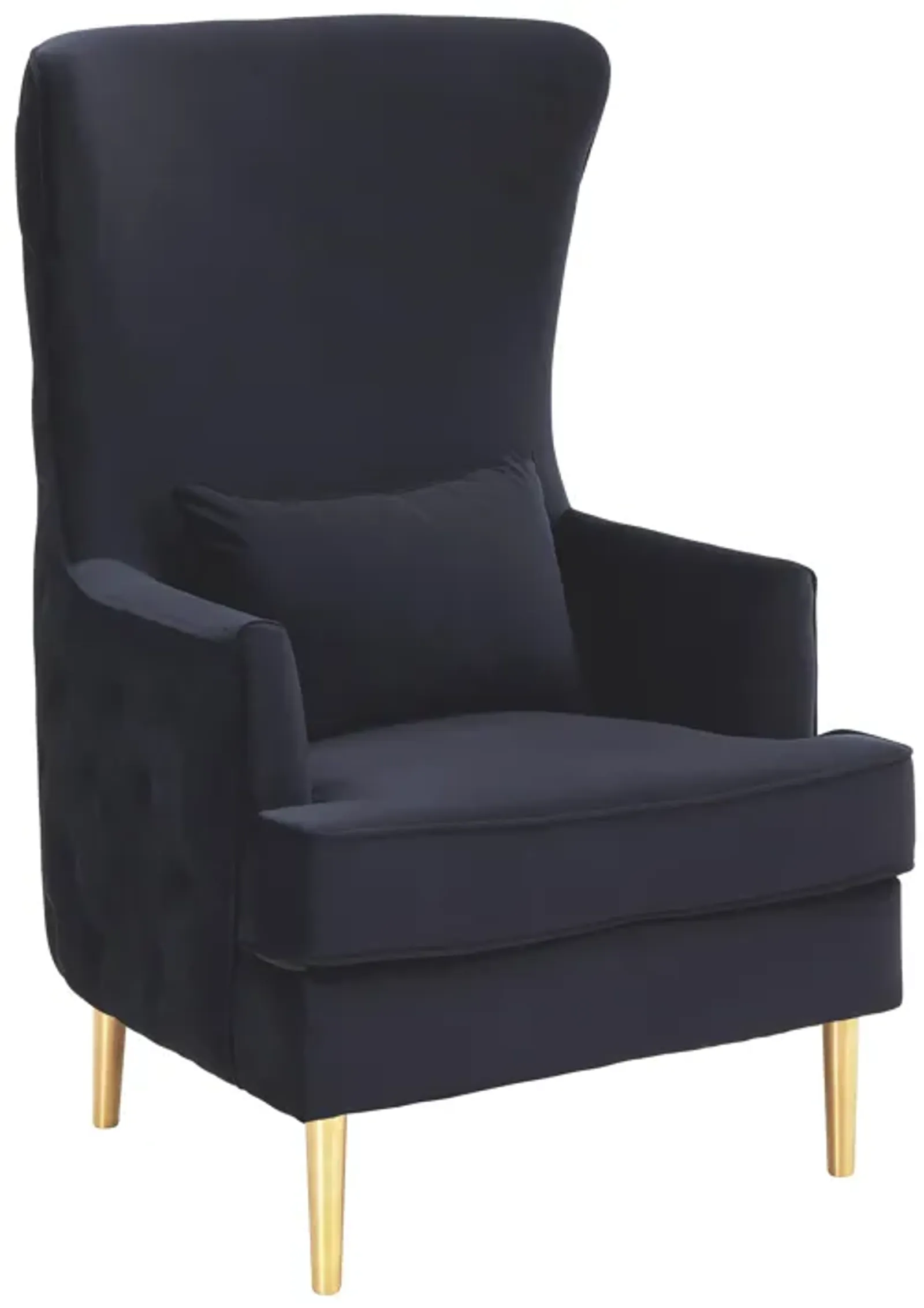 Alina Black Tall Tufted Back Chair