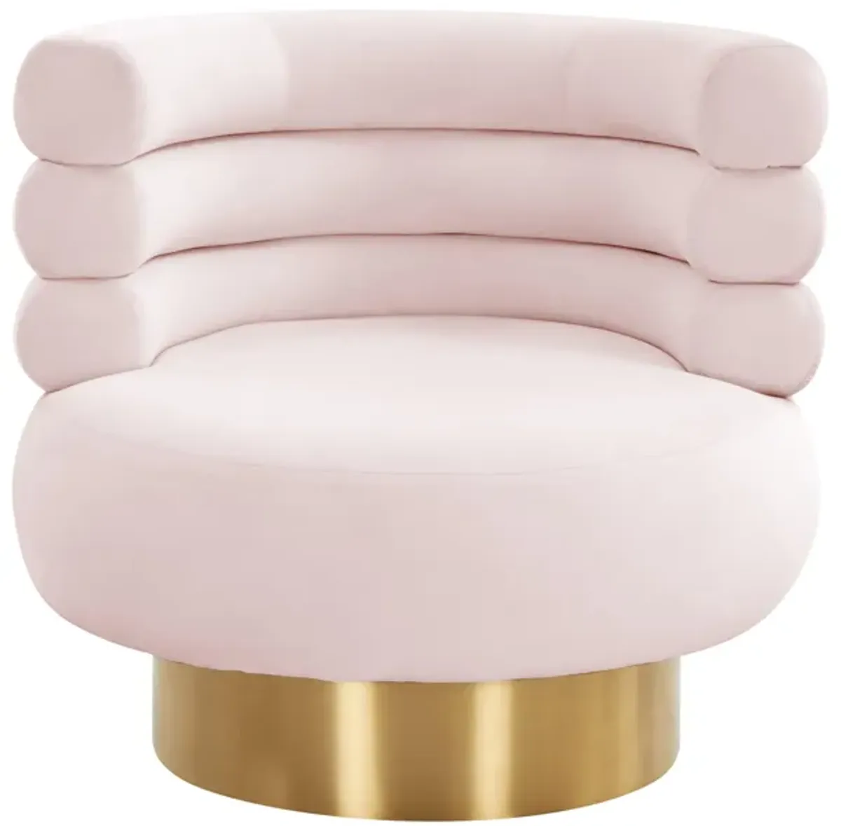 Naomi Blush Velvet Swivel Chair