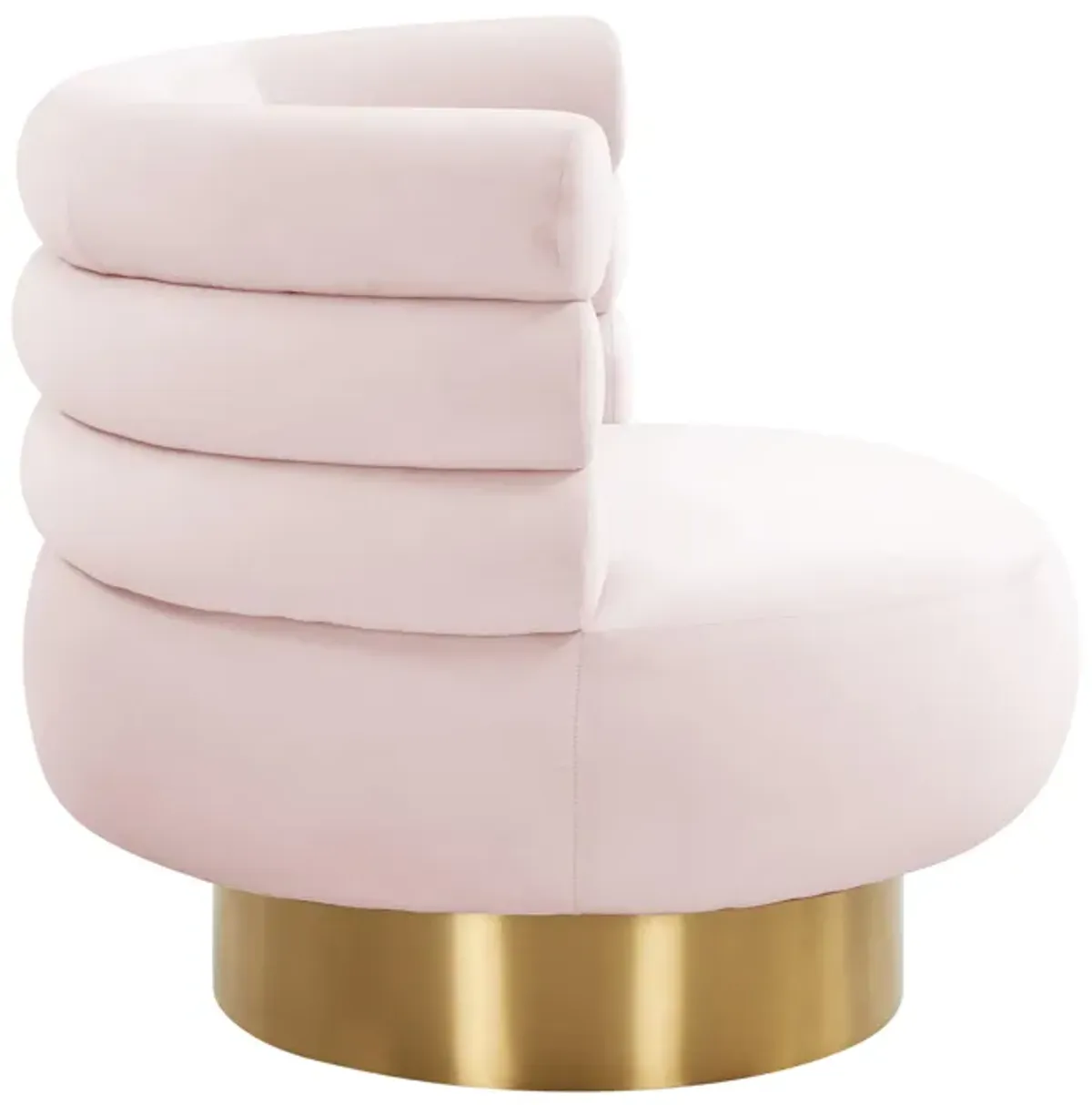 Naomi Blush Velvet Swivel Chair