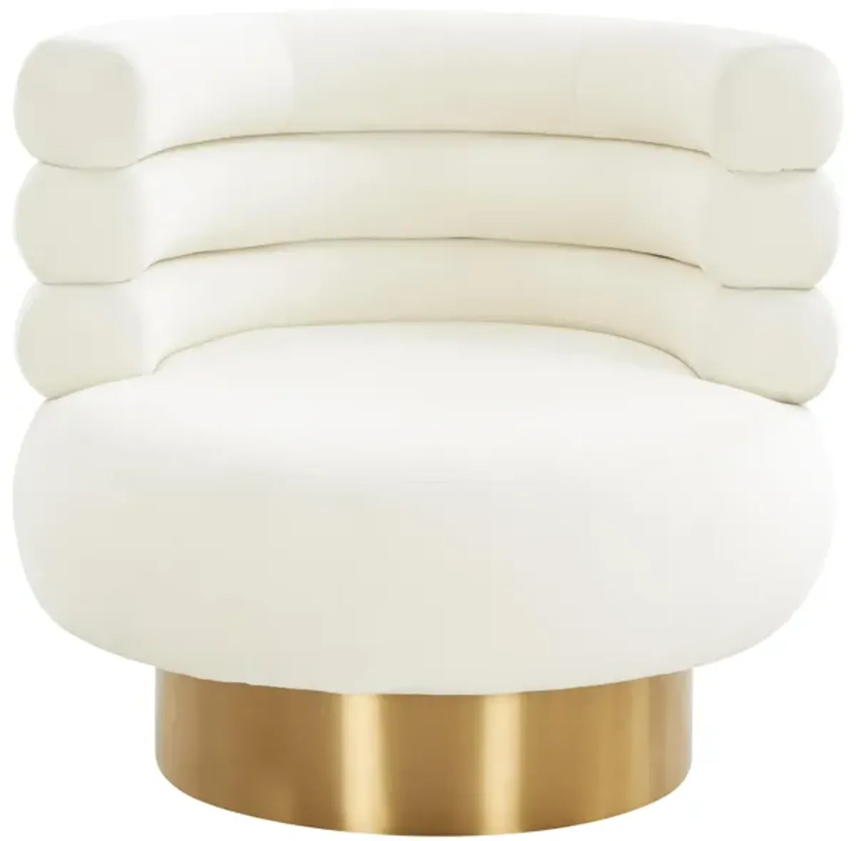 Naomi Cream Velvet Swivel Chair