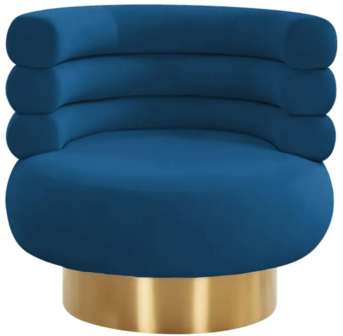 Naomi Navy Velvet Swivel Chair