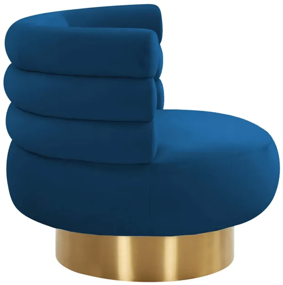 Naomi Navy Velvet Swivel Chair