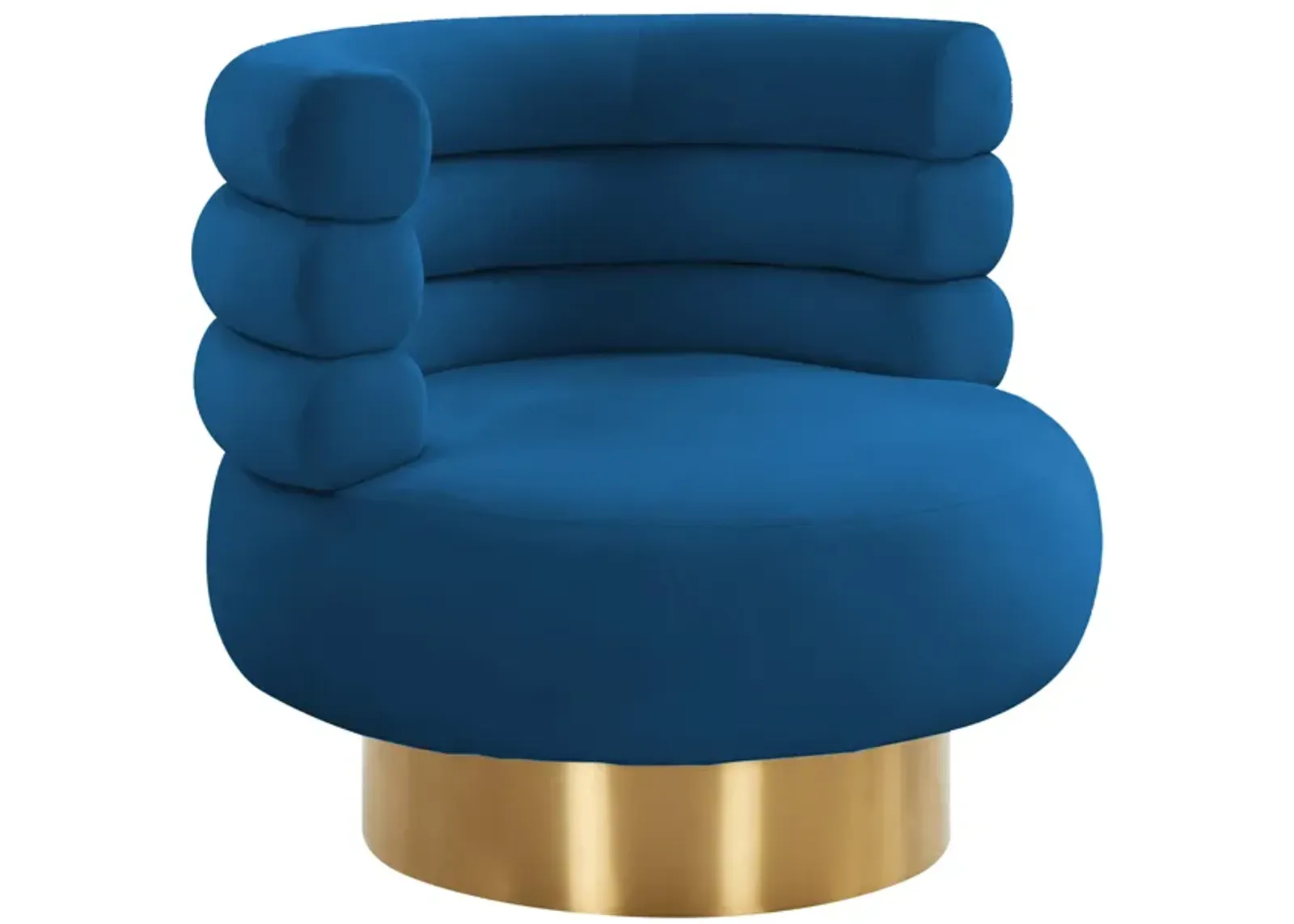 Naomi Navy Velvet Swivel Chair