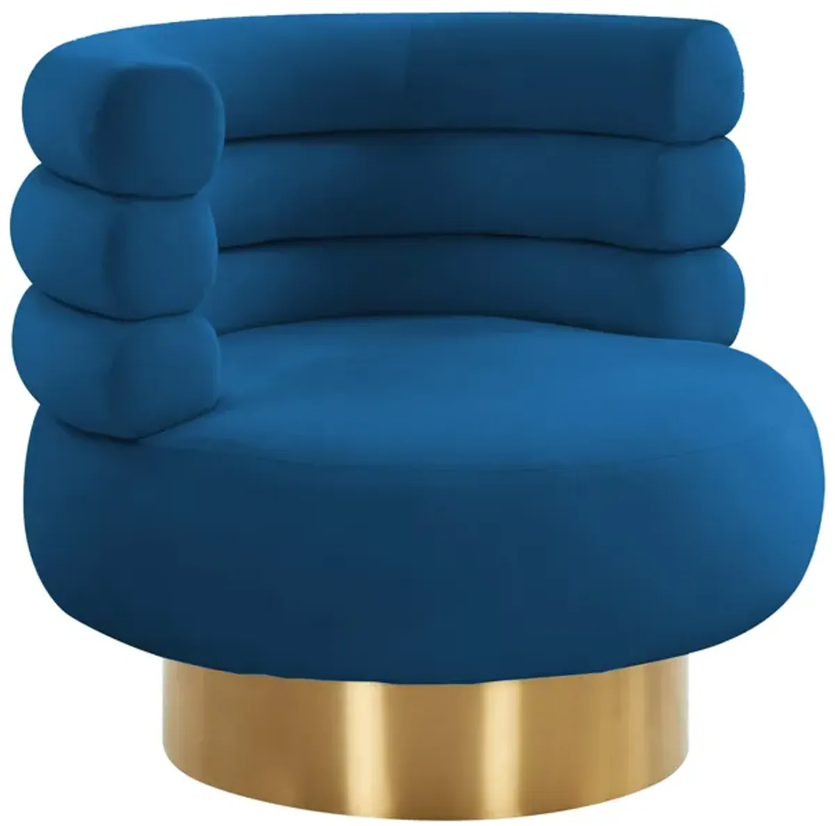 Naomi Navy Velvet Swivel Chair