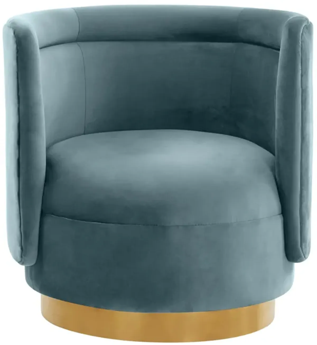 Remy Bluestone Velvet Swivel Chair