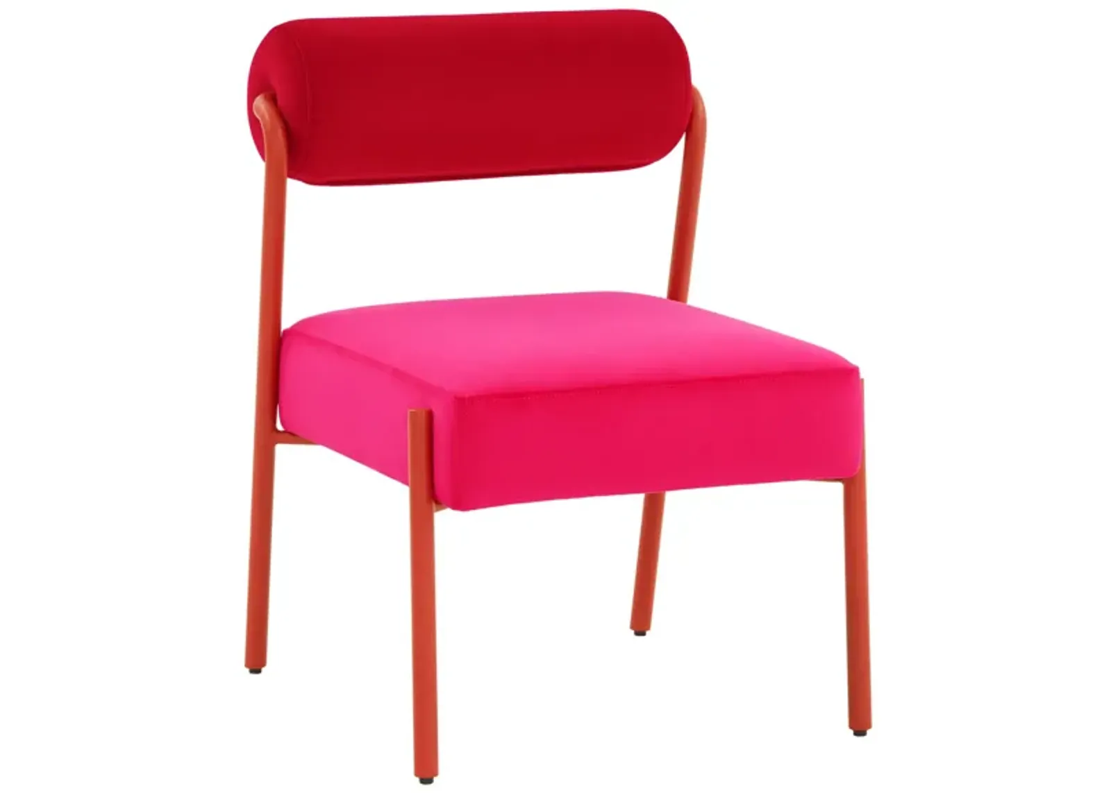 Jolene Hot Pink Velvet Accent Chair