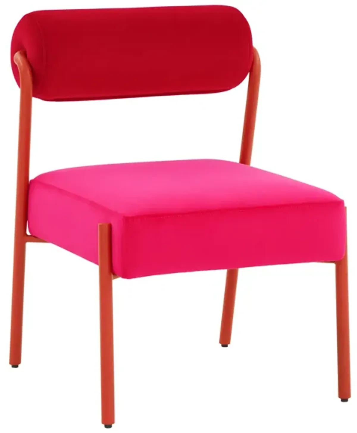 Jolene Hot Pink Velvet Accent Chair