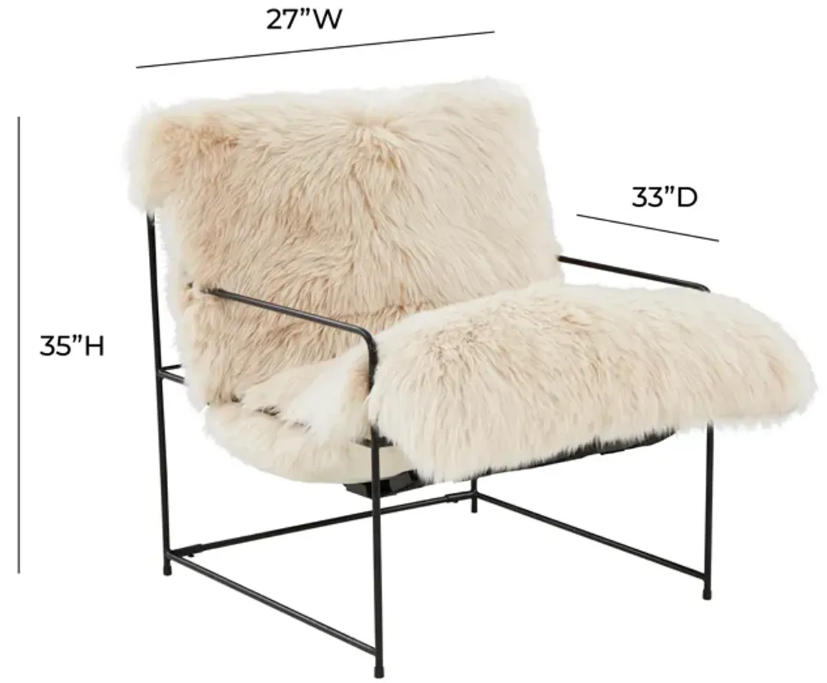 Kimi Natural Genuine Sheepskin Chair