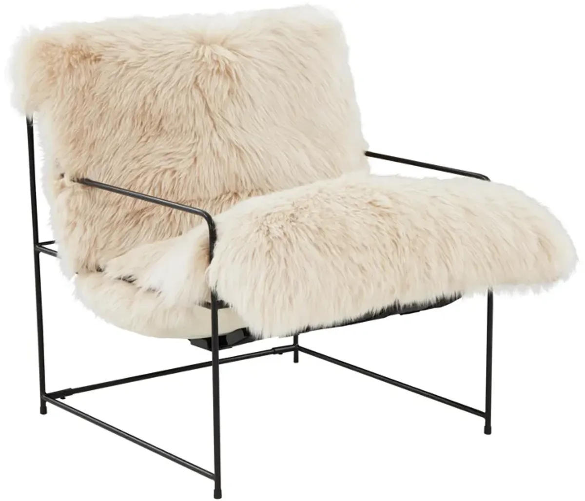 Kimi Natural Genuine Sheepskin Chair