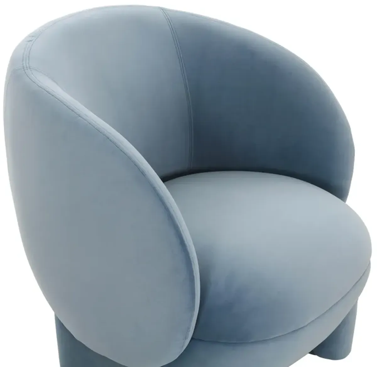 Kiki Blue Stone Velvet Accent Chair