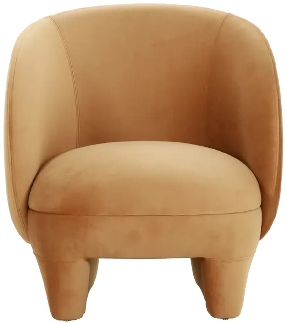 Kiki Cognac Velvet Accent Chair