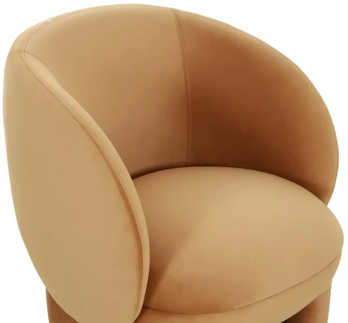 Kiki Cognac Velvet Accent Chair