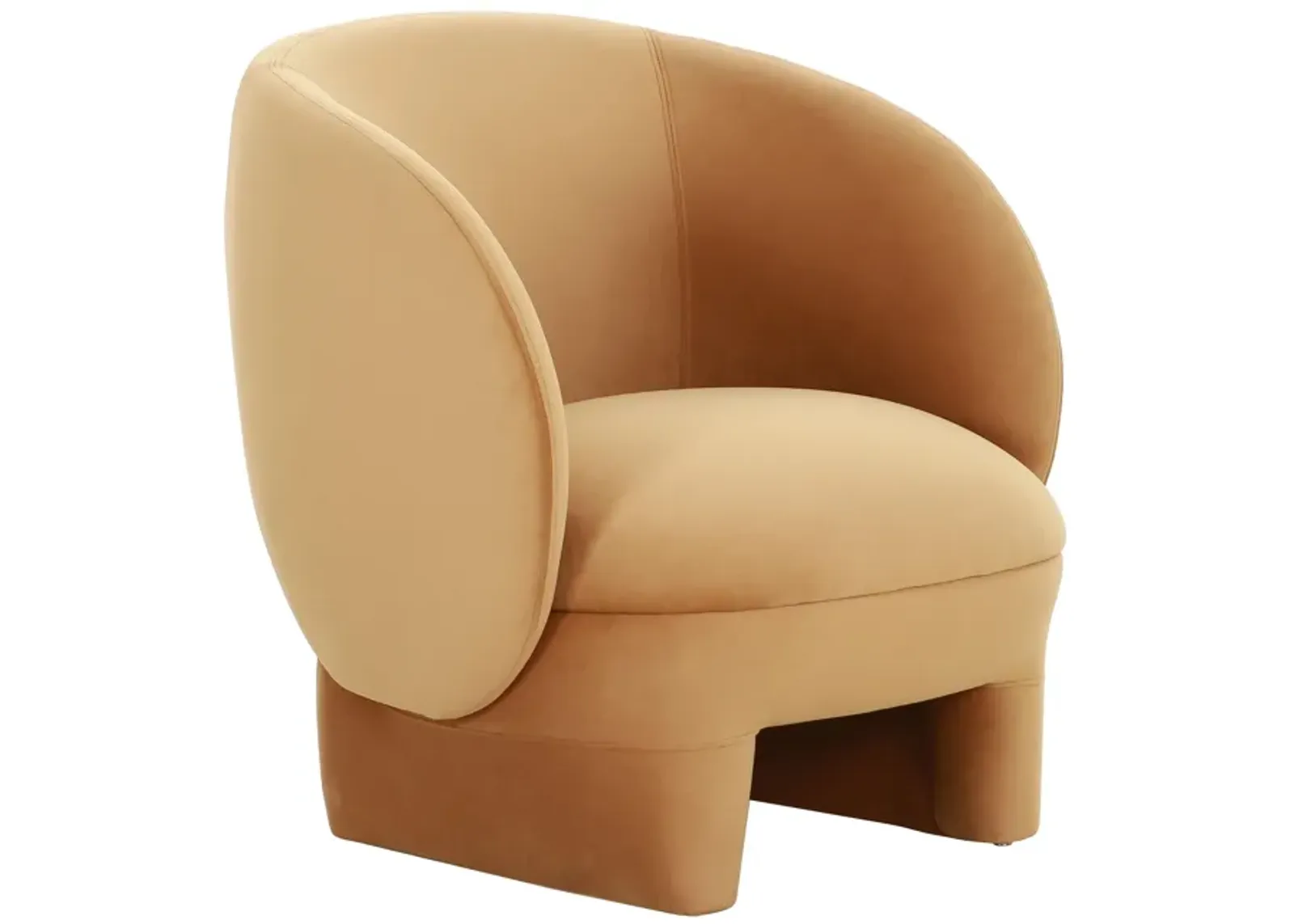 Kiki Cognac Velvet Accent Chair