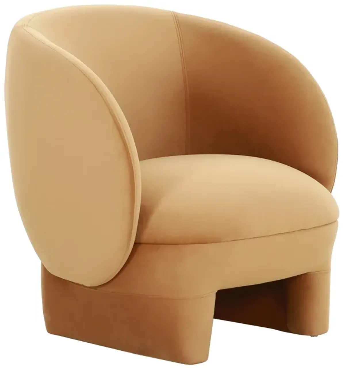 Kiki Cognac Velvet Accent Chair