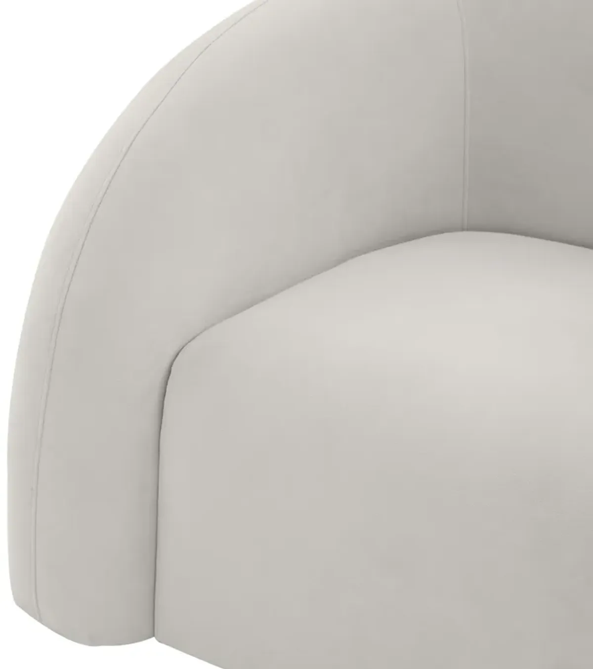 Slipper Light Grey Velvet Swivel Chair