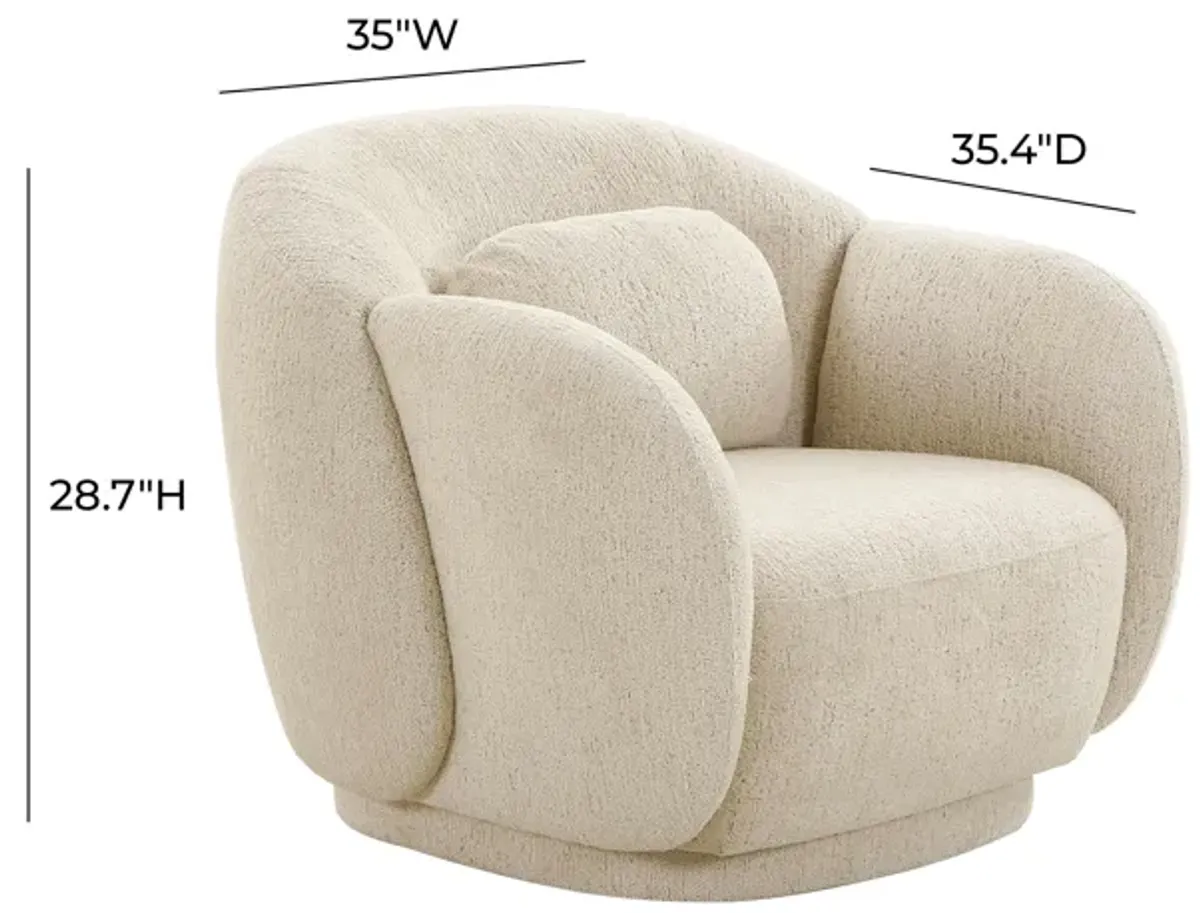 Misty Cream Boucle Accent Chair