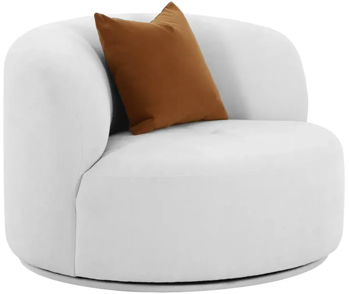 Fickle Grey Velvet Swivel Chair