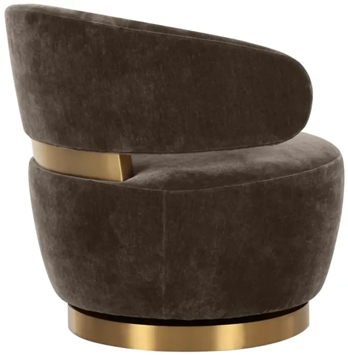 Austin Chocolate Brown Recycled Fabric Swivel Chair