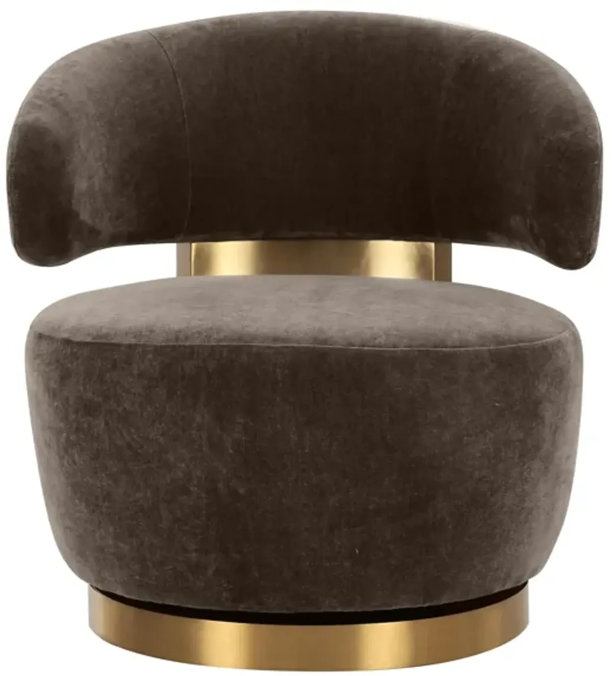 Austin Chocolate Brown Recycled Fabric Swivel Chair